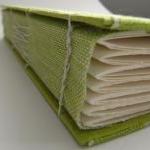Guest Book In Green Linen