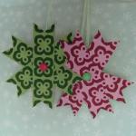 Two Hanging Christmas Decorations - Set Of 2 Paper..