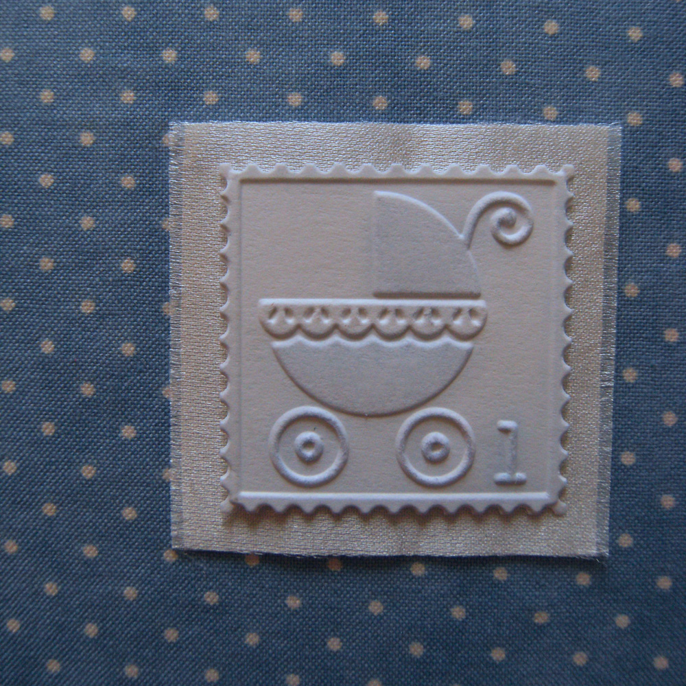 Baby Book Label - Embossed Pram Or Baby Carriage Decor Embellishment