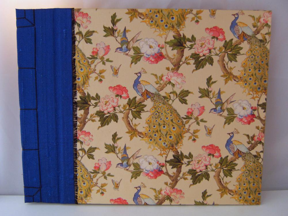 Wedding Guest Book : Beautiful Peacocks - 10.5" X 8.5" - Made To Order